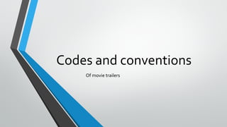Codes and conventions
Of movie trailers

 