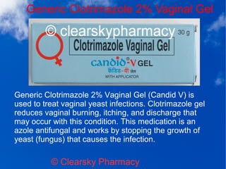 Generic Clotrimazole 2 Vaginal Cream Candid V Gel Generic Clotrimazole 2 Vaginal Cream Candid V Gel