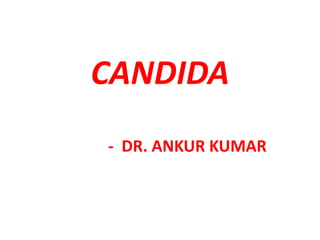 CANDIDA
- DR. ANKUR KUMAR
 