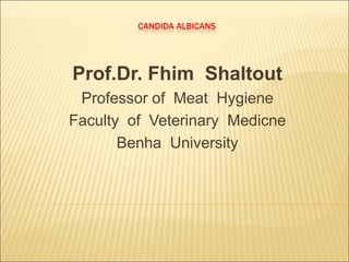 Prof.Dr. Fhim Shaltout
Professor of Meat Hygiene
Faculty of Veterinary Medicne
Benha University
 