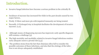 Candida in icu and diagnosis DR M.L. PRASHANTH MD IDCCM | PPTX