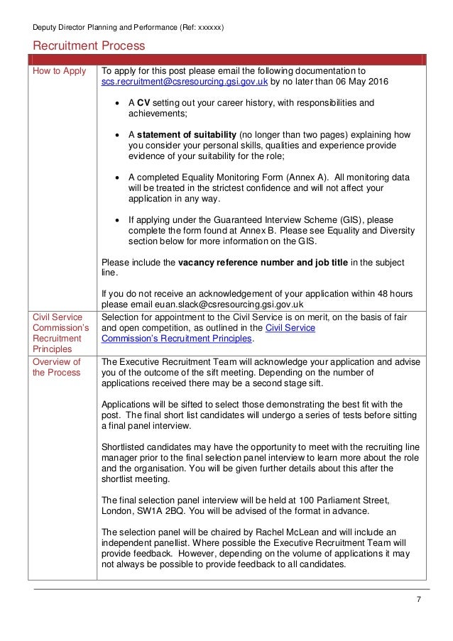 deputy director job description