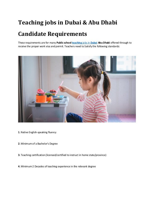 Candidate requirements for teaching jobs in dubai abu dhabi.pdf