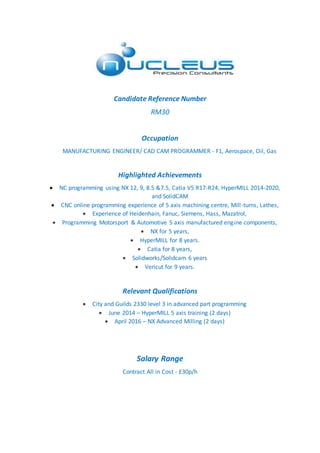 Candidate rm30 | DOCX