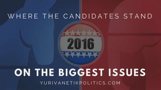 Where The Candidates Stand On The Most Important Issues
