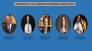 PROPUESTAS DE LOS CANDIDATOS PRESIDENCIA MEXICO 2018
 