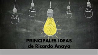 PRINCIPALES IDEAS
de Ricardo Anaya
 