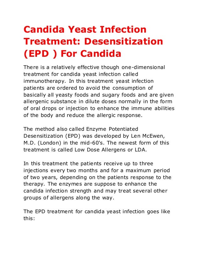 Candida yeast infection treatment
