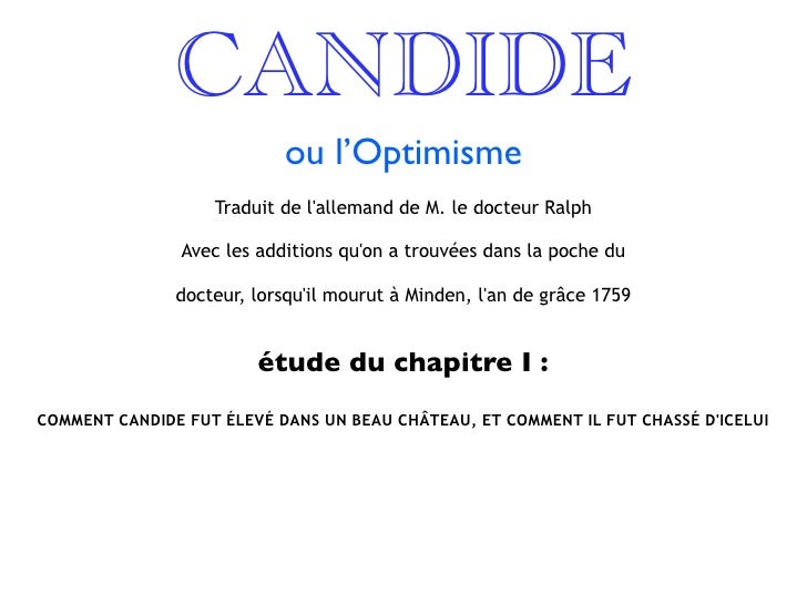 Voltaire Citation Candide