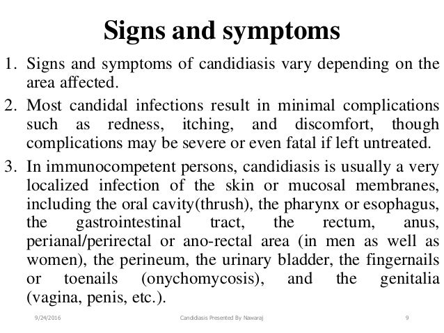 signs and symptoms of thrush