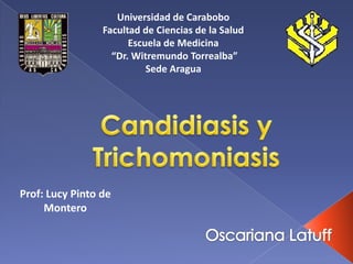 Universidad de Carabobo
                 Facultad de Ciencias de la Salud
                       Escuela de Medicina
                   “Dr. Witremundo Torrealba”
                           Sede Aragua




Prof: Lucy Pinto de
     Montero
 