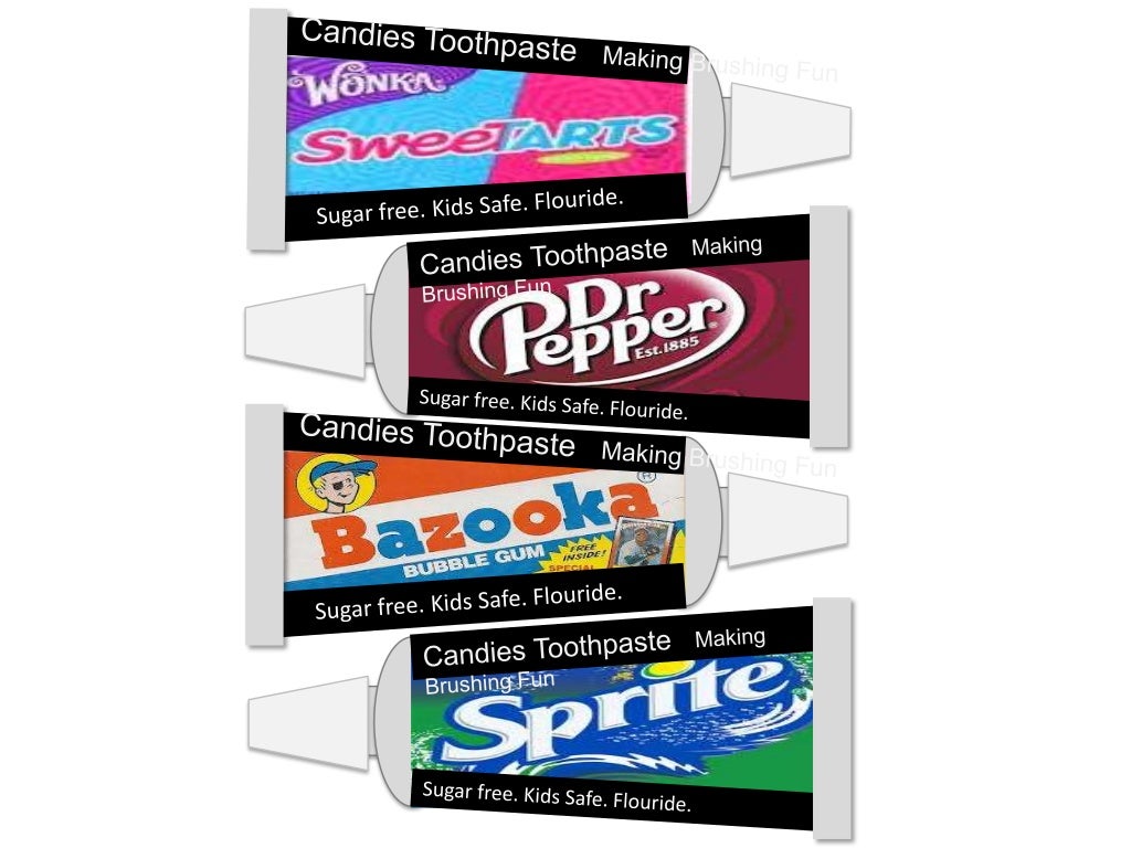 Candies toothpaste