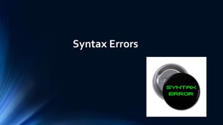 C and its errors | PPTX