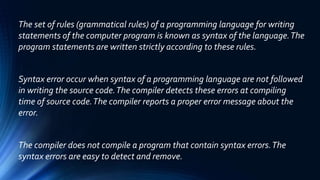 C and its errors | PPTX