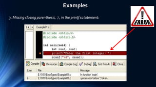 C and its errors | PPTX