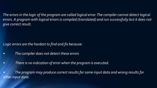 C and its errors | PPTX