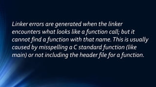 C and its errors | PPTX