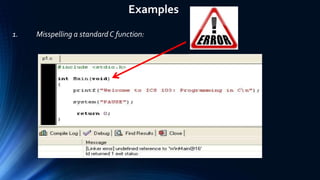 C and its errors | PPTX