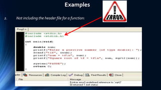 C and its errors | PPTX