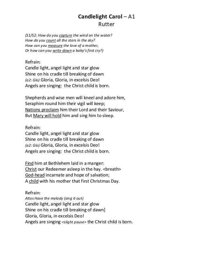 Candlelight carol a1 pdf