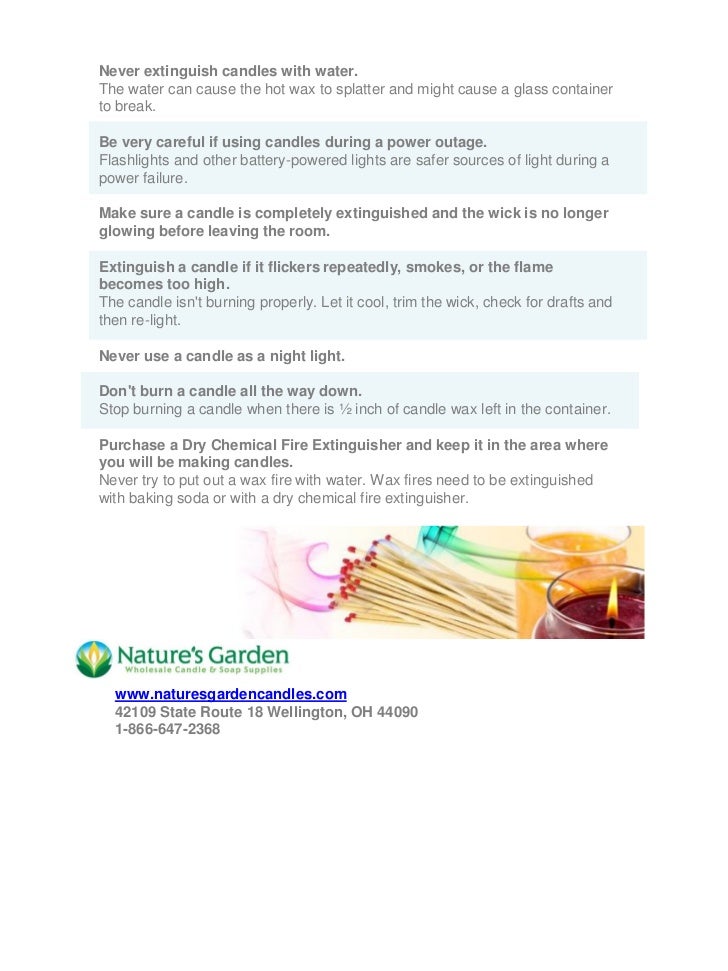 Candle safety rules