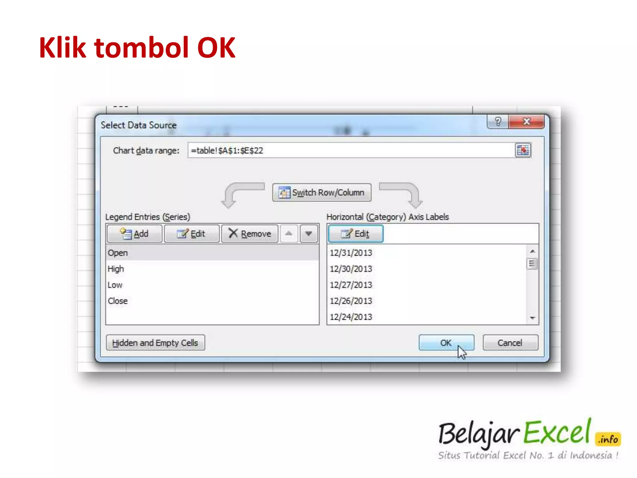 Klik tombol OK

 