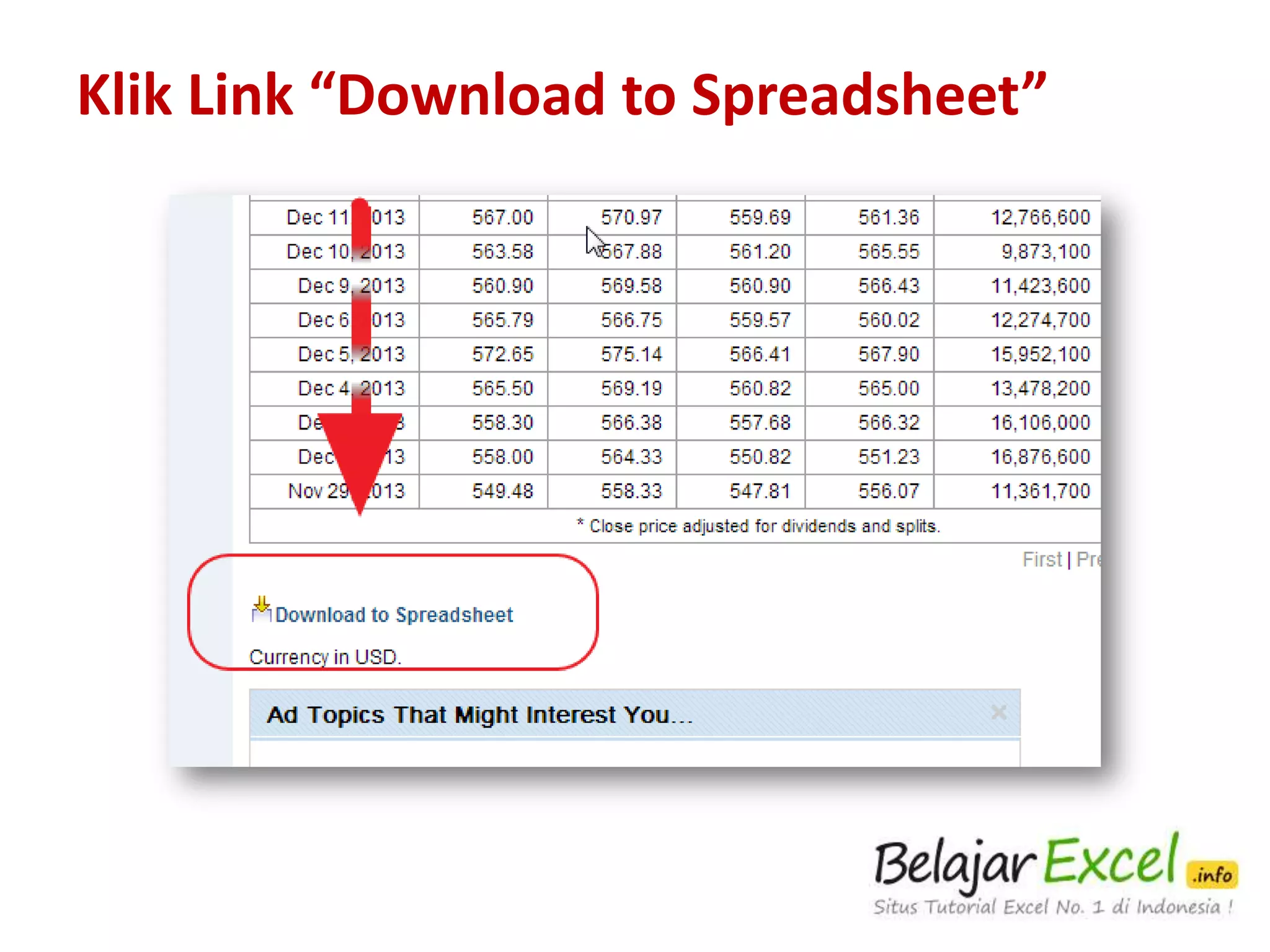 Klik Link “Download to Spreadsheet”

 