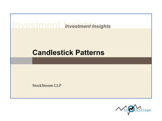 Investment Insights
Investment Insights
Candlestick Patterns
StockStream LLP
 