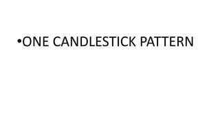 •ONE CANDLESTICK PATTERN
 