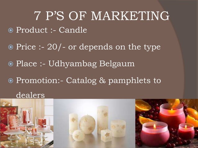 candle business plan ppt