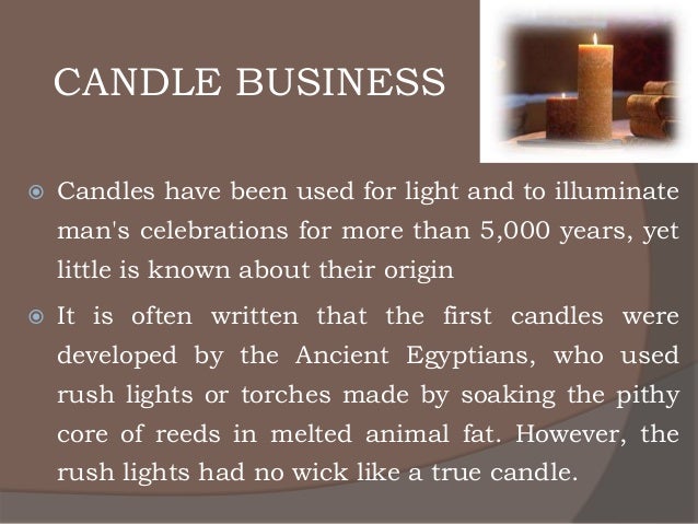 Free business plan for candles