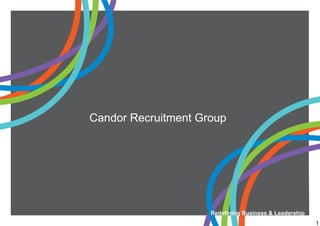 Candor Recruitment Group
Redefining Business & Leadership
1
 