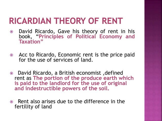 David Ricardo Graph david ricardo theory of rent by karampreet | PPT | Free Download