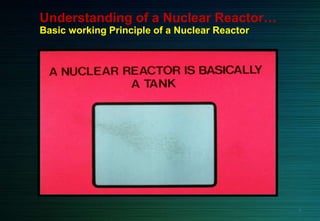 Understanding of a Nuclear Reactor…
Basic working Principle of a Nuclear Reactor
8
 