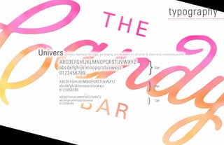 17
Univers primary typeface for logo, packaging and headers on all print & electronic communications
ABCDEFGHIJKLMNOPQRSTUVWXYZ
abcdefghijklmnopqrstuvwxyz
0123456789
ABCDEFGHIJKLMNOPQRSTUVWXYZ
abcdefghijklmnopqrstuvwxyz
0123456789
ABCDEFGHIJKLMNOPQRSTUVWXYZ
abcdefghijklmnopqrstuvwxyz
0123456789
typography
}
}
}
22pt
16pt
12pt
 