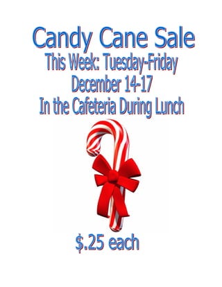 Candy Cane Sale Sign