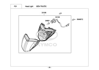 F01 Head Light ĐÈN TRƯỚC
- 39 -
 