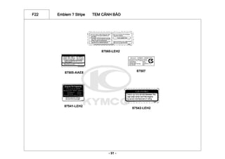 F22 Emblem ? Stripe TEM CẢNH BÁO
- 91 -
 