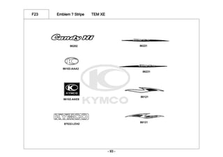 F23 Emblem ? Stripe TEM XE
- 93 -
 