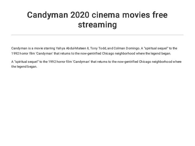 Candyman 3 Streaming