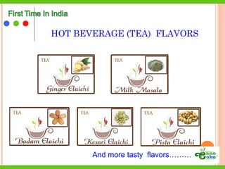 HOT BEVERAGE (TEA) FLAVORS
And more tasty flavors………
 