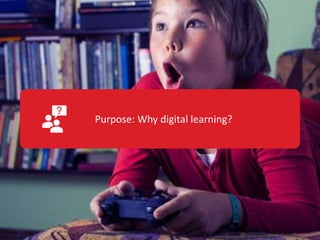 Leadership
in/for Digital
Learning
Purpose: Why digital learning?
 