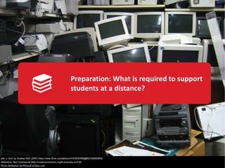 Preparation: What is required to support
students at a distance?
 