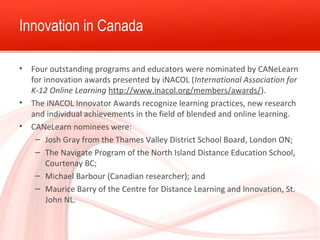 PTDEA 2014 - Canadian e-Learning Network