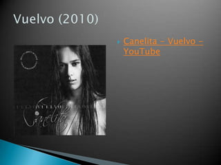 

Canelita - Vuelvo YouTube

 
