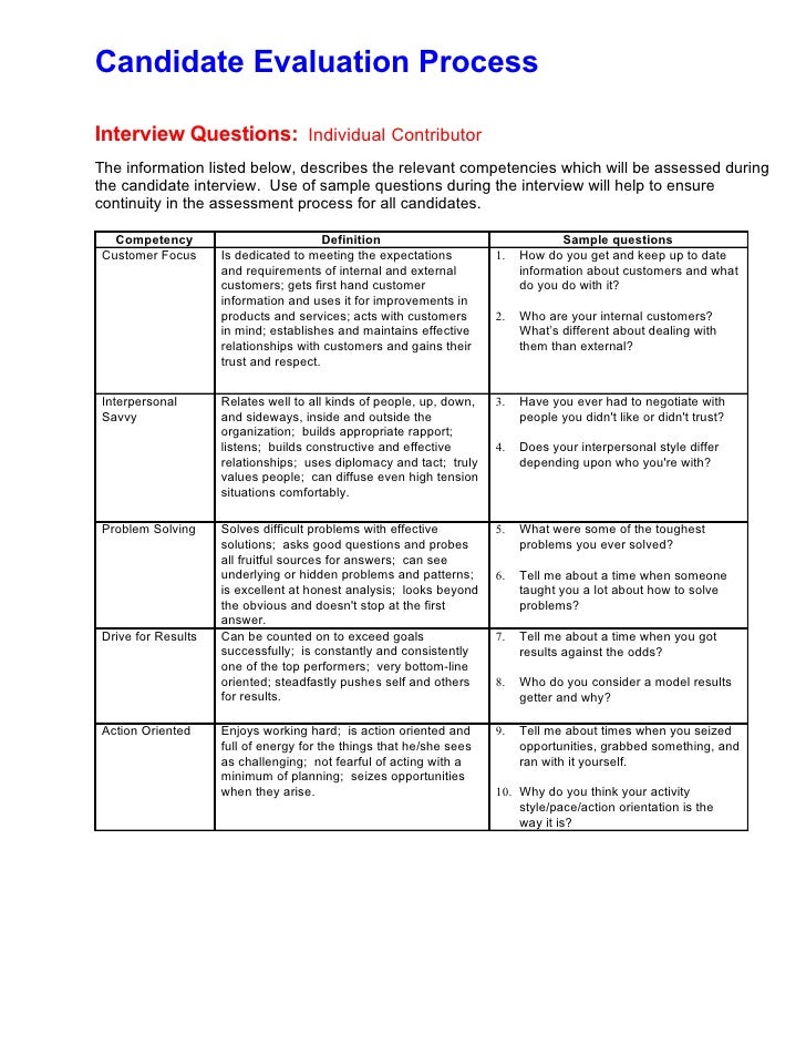 interpersonal interview questions