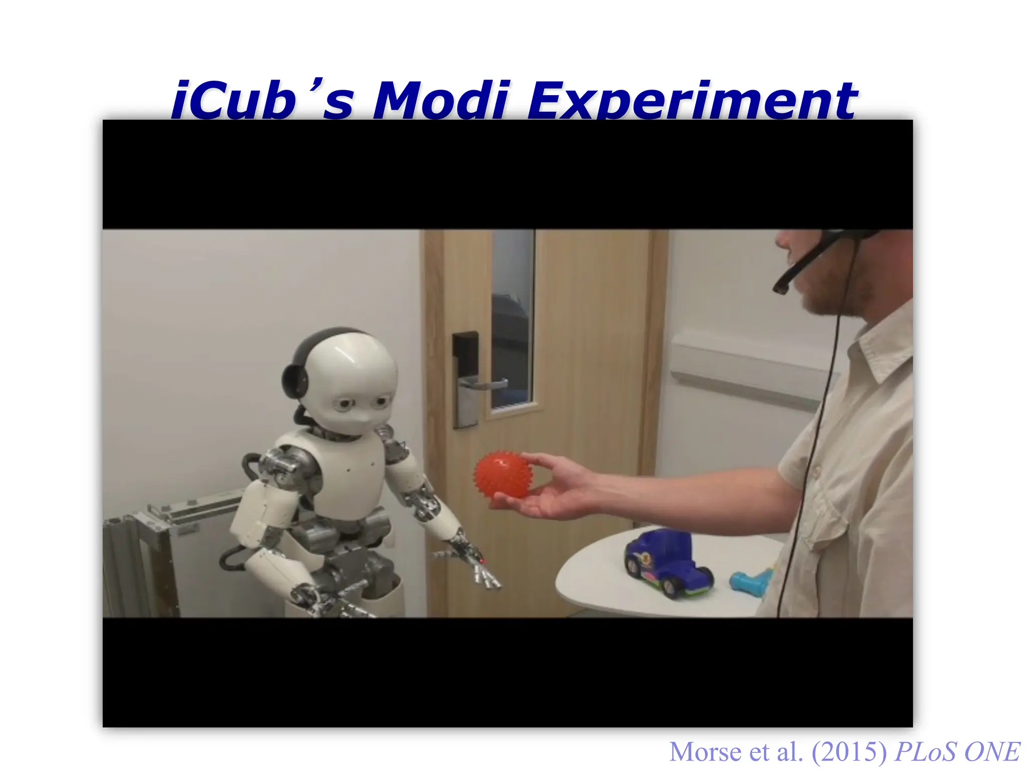 iCub’s Modi Experiment
Morse et al. (2015) PLoS ONE
 