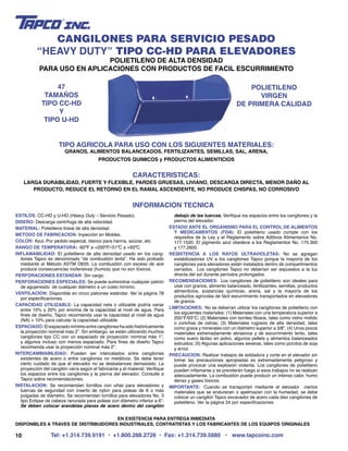 Cangilones Tapco. | PDF