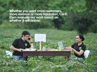 Whether you want more customers,
more revenue or more reputation, Cánh
Cam evaluate our work based on
whether it will deli...