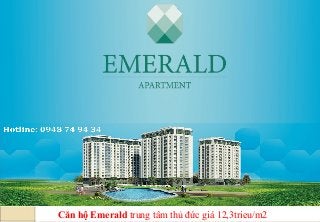 Căn hộ Emerald trung tâm thủ đức giá 12,3trieu/m2
 
